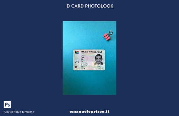 modello FRONTALE photolook stile verificato ID del Sud Africa ( presente).
